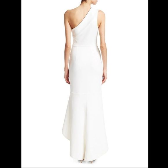 NWT Black Halo Cadencia One Shoulder Gown$575 - Picture 4 of 10